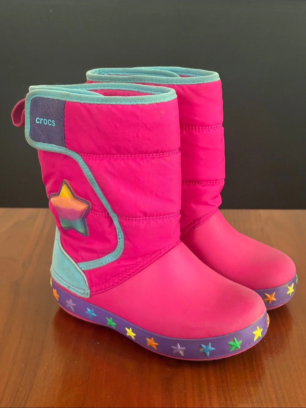 Crocs Shoes | Crocs Lodge Point Lights Star Boots | Color: Pink | Size: C11